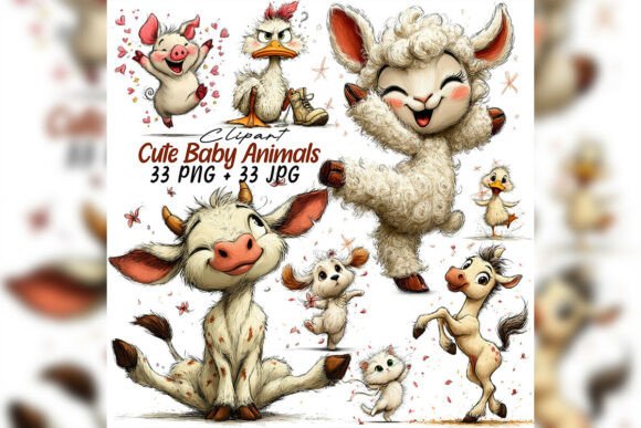 Download Whimsical Baby Animals Clipart Baby Png - Baby animals clipart Collection