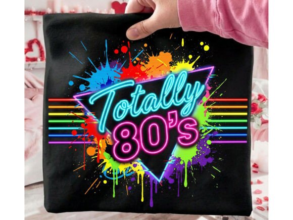 Download Totally 80s Retro Neon Tshirt Design - Shirt Collection