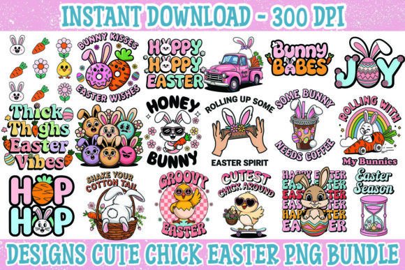 Download Cute Chick Easter PNG Bundle Sublimation - Premium Resources