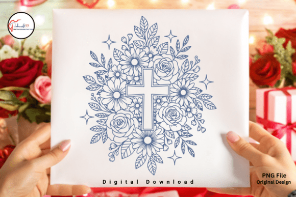 Download Christian Faith Floral Cross PNG Shirt - Shirt Collection