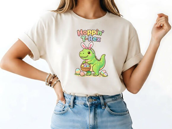 Download Hoppin T-Rex Easter T-Shirt Design - Shirt Collection