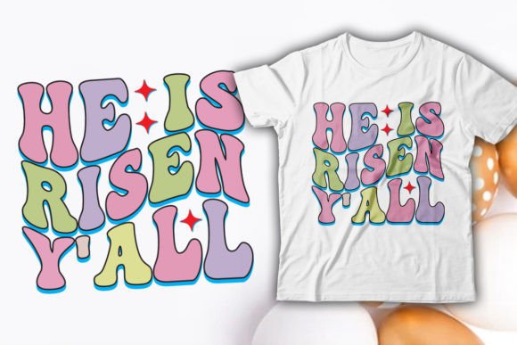 Download He is Risen Y'all Easter Retro T-Shirt - Shirt Collection