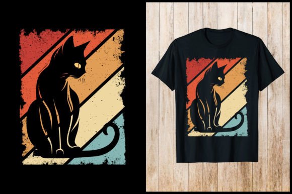 Download Cat Retro Vintage T-Shirt Design - Shirt Collection