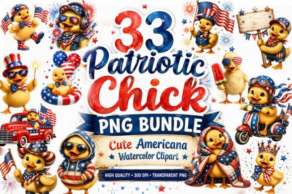 Download Patriotic-Kawaii-Chick-PNG-Bundle - Premium Resources