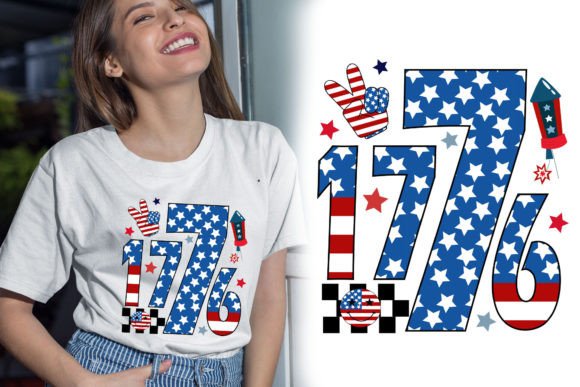 Download 1776 USA Retro Checkered Tshirt Design - Shirt Collection