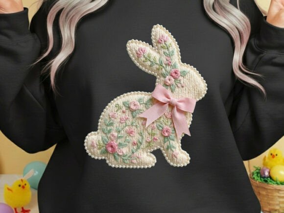 Download Easter Bunny Faux Yarn Tshirt Design - Shirt Collection